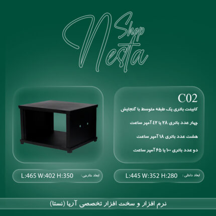 کابینت باتری یک طبقه متوسط